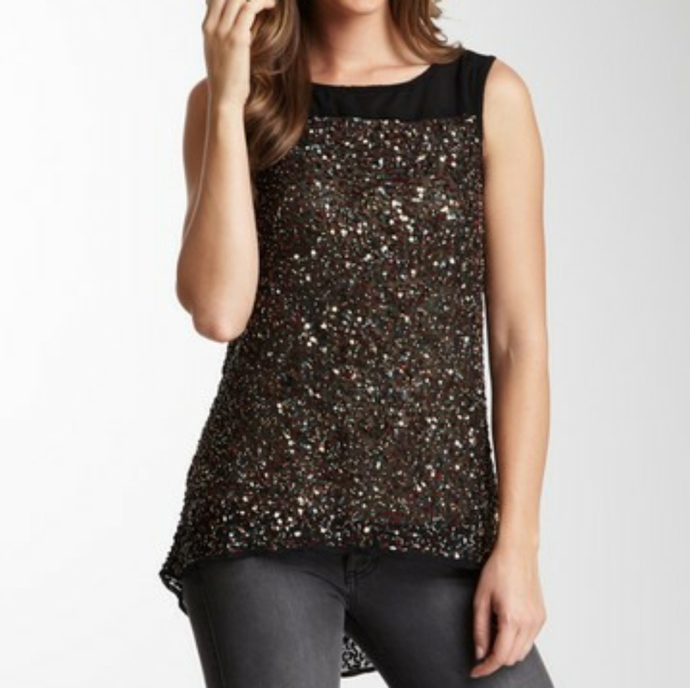 W118 by Walter Baker Lara beaded tank size xs